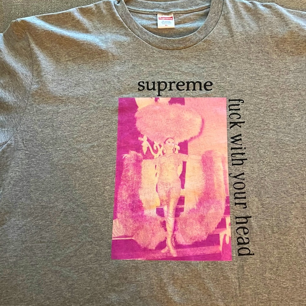 Supreme Tee XL Grey/Pink